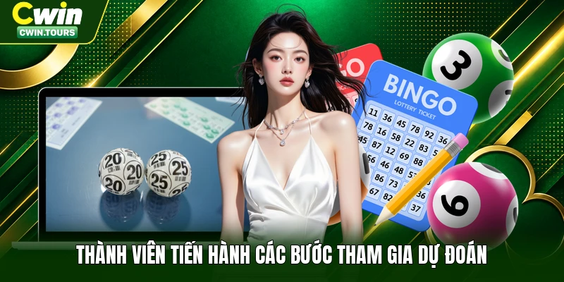 Thành viên tiến hành các bước tham gia dự đoán